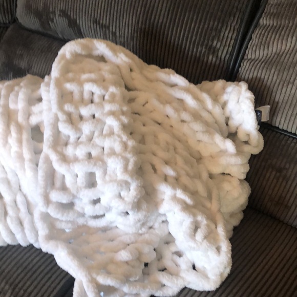 WHITE Fishing net throw blanket - Picture 2 of 6